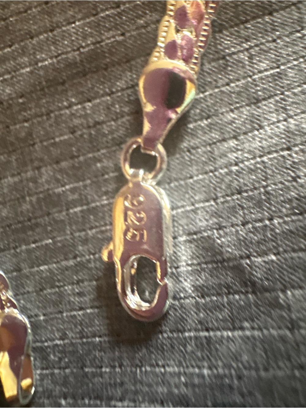 Sterling silver Cuban link bracelet w lobster clasp 7.5 inch